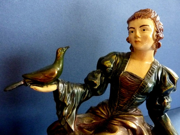 Art deco on sale bird lamp
