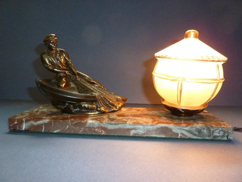 Art Deco Fisherman Lamp
