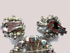 Black diamond brooch & earrings by Warner