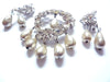 Hattie Carnegie baroque pearl brooch & earring set