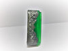 Art nouveau pewter overlay triangluar box with cabouchons